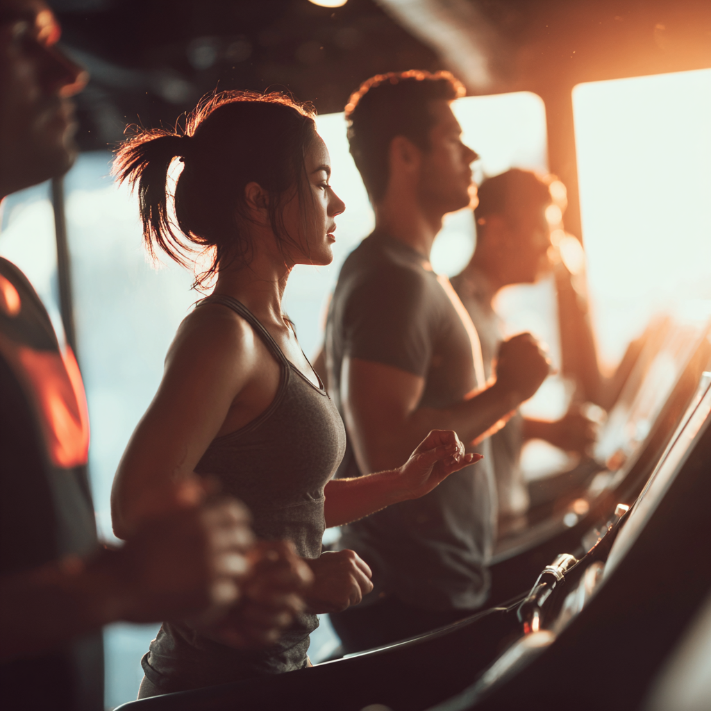 Entrenador personal trabajando con cliente en gimnasio moderno